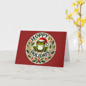 Hoppy Holidays Frohen Weihnachten Karte (Gelbe Blume)
