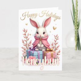 Hoppy Holidays – Honeybun Bunny Feiertagskarte