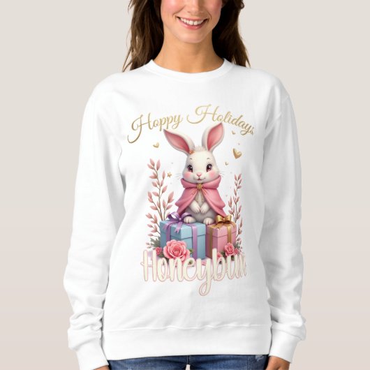 Hoppy Holidays – Honeybun Bunny Sweatshirt (Vorderseite)