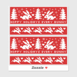 Hoppy Holidays Jeden sonnigen Niedlichen Hasen Sti Aufkleber