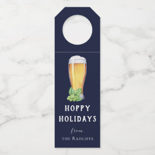 Hoppy Holidays Personalisiert Holiday Flasche Hang Flaschenanhänger