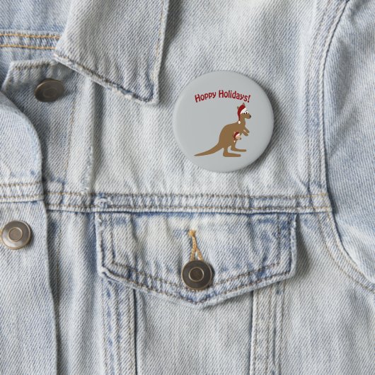 Hoppy Holidays - Weihnachten Kangaroo Button (Beispiel)