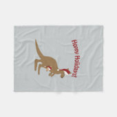 Hoppy Holidays - Weihnachten Kangaroo Fleecedecke (Vorderseite (Horizontal))
