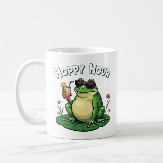 Hoppy Hour - Funny Frog Drinks Kaffeetasse (Links)