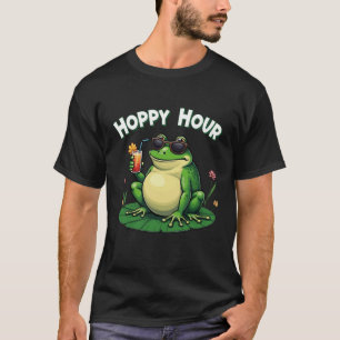 Hoppy Hour - Funny Frog Drinks T-Shirt