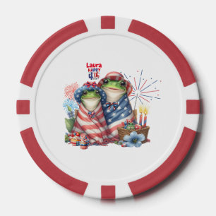 "Hoppy" Leap 4. Juli Froschdesign Pokerchips