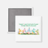 "Hoppy" Leap Year Oster Gnomes Bunnies Frogs Eggs Magnet (Vorderseite/Rückseite)
