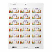 Hoppy Mail Delivery: Osterherz Adressaufkleber (Vorne)