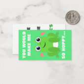 Hoppy Mini Valentine Mitteilungskarte (Vorderseite/Rückseite Beispiel)