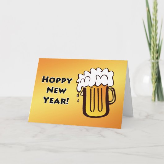 Hoppy New Year Feiertagskarte (Vorderseite)