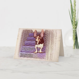 Hoppy Oaster-Basset-Karte Feiertagskarte