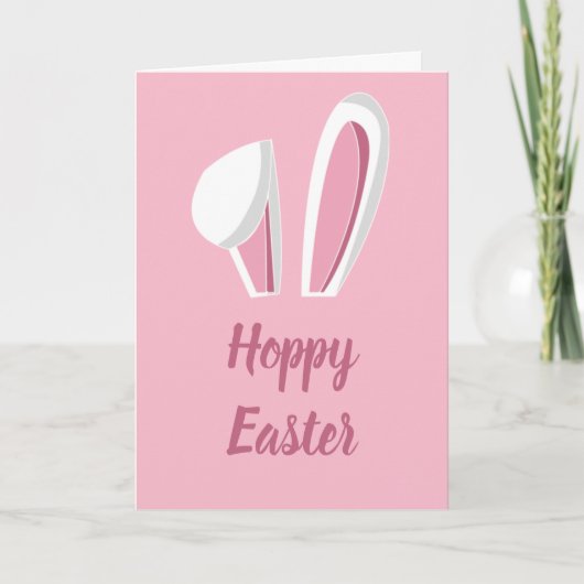 Hoppy Oaster Bunny Oars Feiertagskarte (Vorderseite)