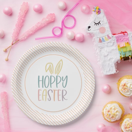 Hoppy Oaster Bunny Oars Papierplatte Pappteller (Party)