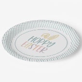 Hoppy Oaster Bunny Oars Pappteller (Schrägansicht)