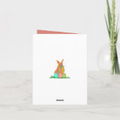 Hoppy Oaster Bunny und Eier Blüte Karte (Rückseite)