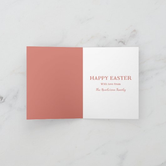 Hoppy Oaster Bunny und Eier Blüte Karte (Innenseite)