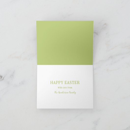 Hoppy Oaster Bunny und Wildblumen Boho Karte (Innenseite)