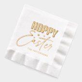 Hoppy Oaster Calligraphy Script Personalisiert Nam Servietten Mit Folie (Links)