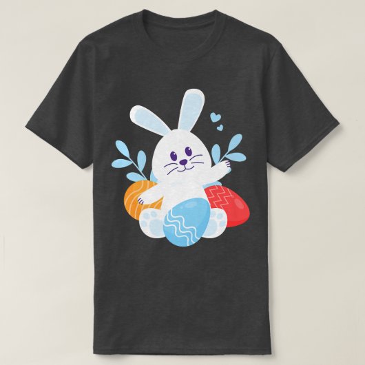Hoppy Oaster Egg Bunny Rabbit T-Shirt (Design vorne)