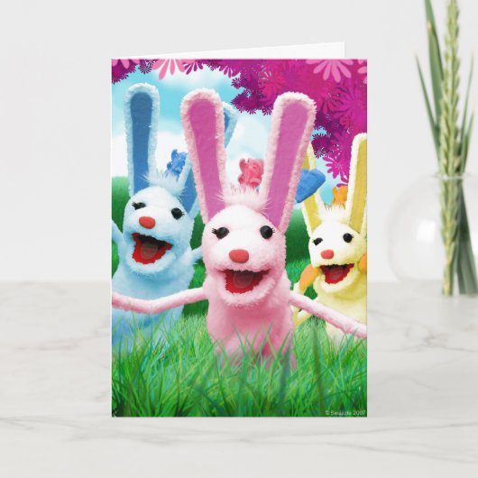 Hoppy Oaster Feiertagskarte (Vorderseite)