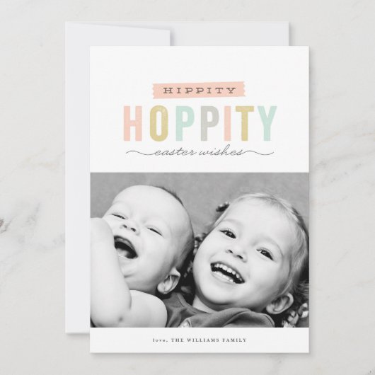 Hoppy Oaster | Foto Osterkarte Feiertagskarte (Vorderseite)