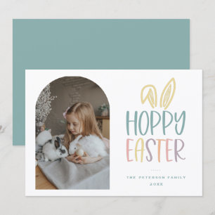 Hoppy Oaster Foto Urlaubskarte Feiertagskarte