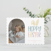 Hoppy Oaster Foto Urlaubskarte Feiertagskarte (Stehend Vorderseite)