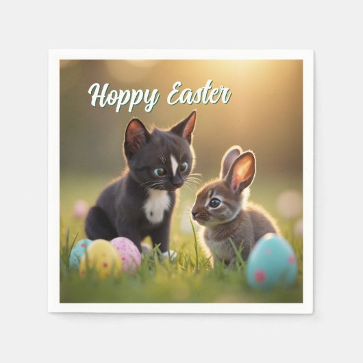 Hoppy Oaster Friends Serviette (Vorderseite)