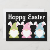 Hoppy Oaster Funny Bunny Oars Gnome Einladung (Vorderseite)