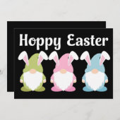 Hoppy Oaster Funny Bunny Oars Gnome Einladung (Vorne/Hinten)