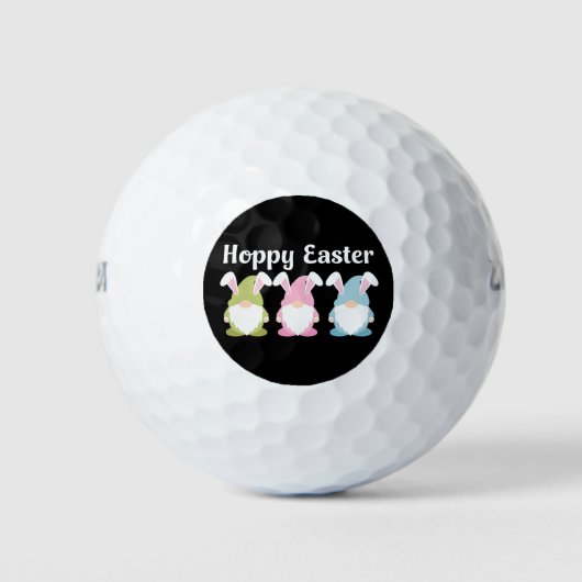 Hoppy Oaster Funny Bunny Oars Gnome Golfball (Vorderseite)