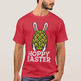 Hoppy Oaster Funny Hops Bunny Craft Homebrew Pflan T-Shirt