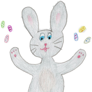 Hoppy Oaster - Gray Bunny - Karte