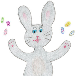 Hoppy Oaster - Gray Bunny - Karte