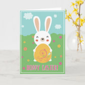 Hoppy Oaster Grußkarte Karte (Gelbe Blume)