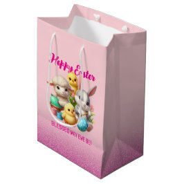 Hoppy Oaster Niedlich Bunny Chicks Lamm Malereieie Mittlere Geschenktüte