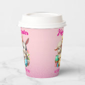 Hoppy Oaster Niedlich Bunny Chicks Lamm Malereieie Pappbecher (Links)