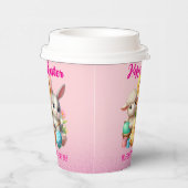 Hoppy Oaster Niedlich Bunny Chicks Lamm Malereieie Pappbecher (Rechts)