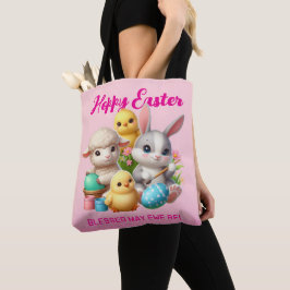 Hoppy Oaster Niedlich Bunny Chicks Lamm Malereieie Tasche