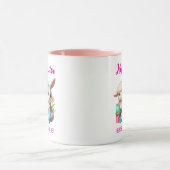 Hoppy Oaster Niedlich Bunny Chicks Lamm Malereieie Tasse (Zentrum)