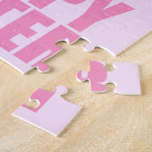 Hoppy Oaster Niedlich Bunny Pink Puzzle (Seite)