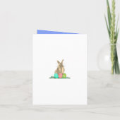 Hoppy Oaster Niedlich Bunny und Eggs Boho Floral Karte (Rückseite)