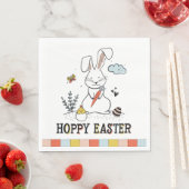 Hoppy Oaster Niedlich Doodle Osterhase Serviette (Beispiel)