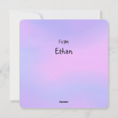 Hoppy Oaster Niedliche Hasenkarte Feiertagskarte (Rückseite)