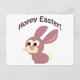 Hoppy Oaster Pink Bunny Feiertagspostkarte