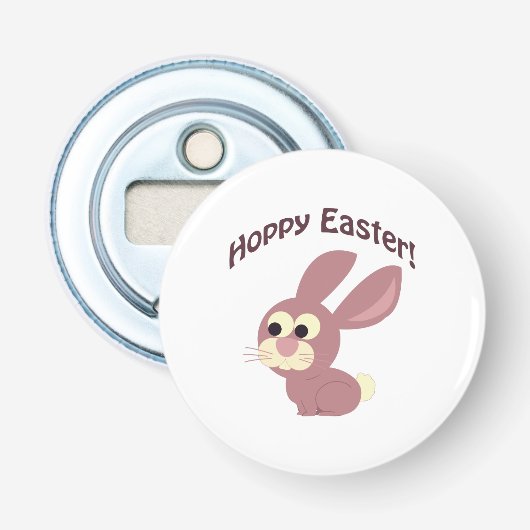 Hoppy Oaster Pink Bunny Flaschenöffner (Vorderseite)