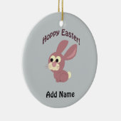 Hoppy Oaster Pink Bunny Keramikornament (Rechts)
