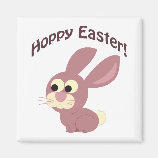Hoppy Oaster Pink Bunny Magnet (Vorne)
