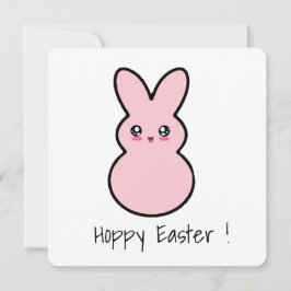 Hoppy Oaster Pink Niedliche Hasenkarte Feiertagskarte