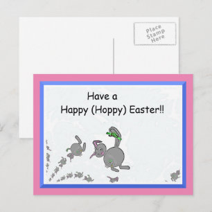Hoppy Oaster Postcard Feiertagspostkarte